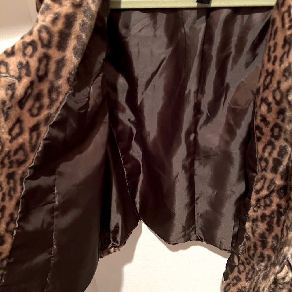 INC international concepts- faux fur jacket size large - Picture 6 of 7